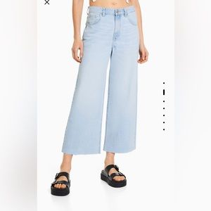 Bershka Denim Cropped Culottes - Size 6